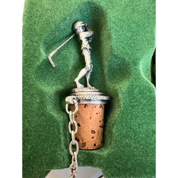 New Without Tags Golfer 3 Stopper Redwood Stained Presentation box 19th Hole - Picture 7 of 10